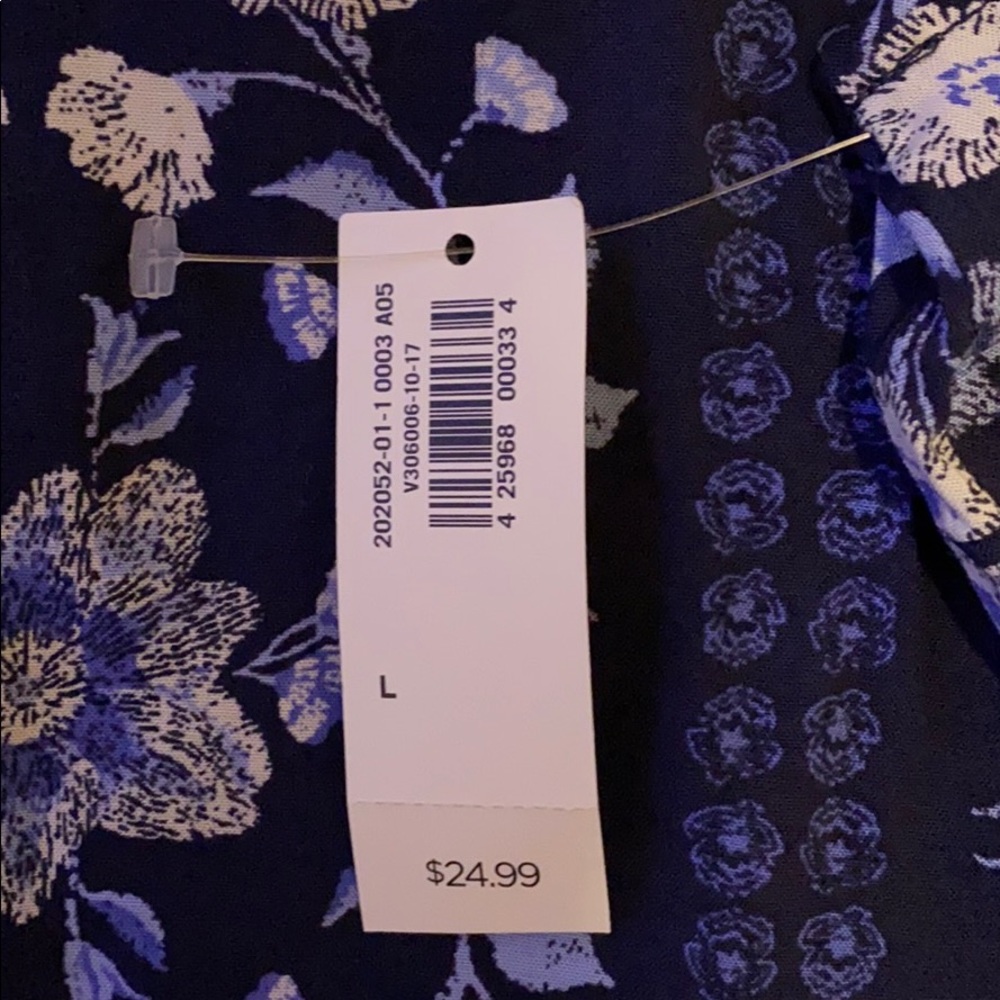 Navy patterned tank - Picture 3 of 4